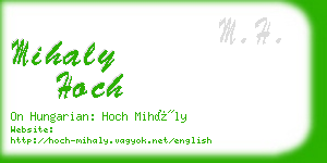 mihaly hoch business card